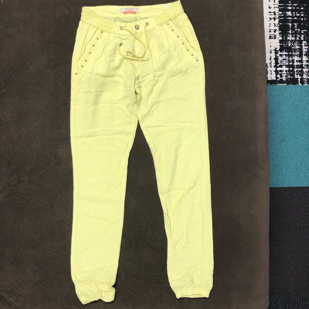 Bershka Lime Yellow Joggers